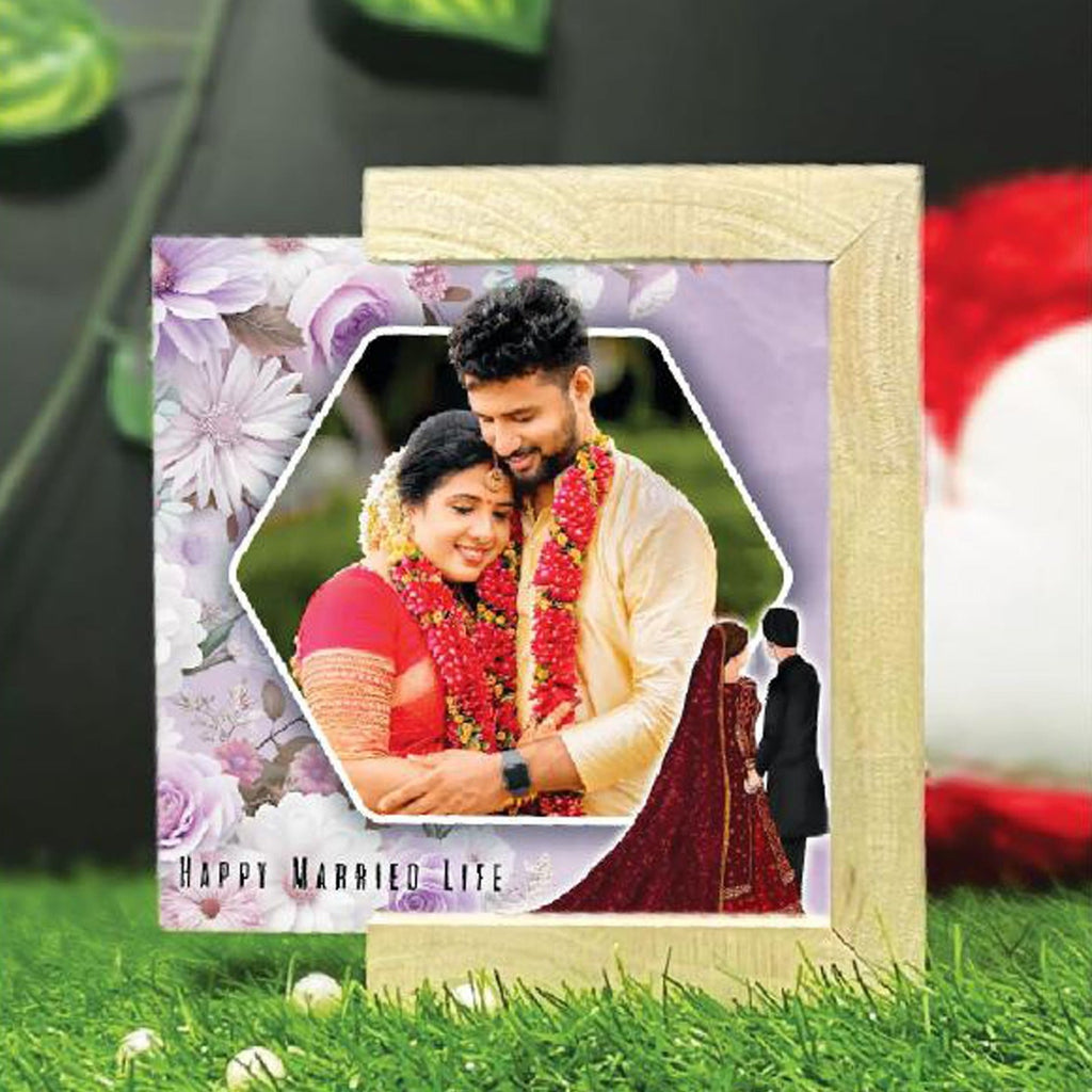 Unique Wooden Photo Table Top 6x6 inch [contact us on whatsapp]
