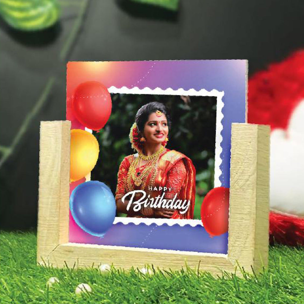 Unique Wooden Photo Table Top 6x6 inch [contact us on whatsapp]