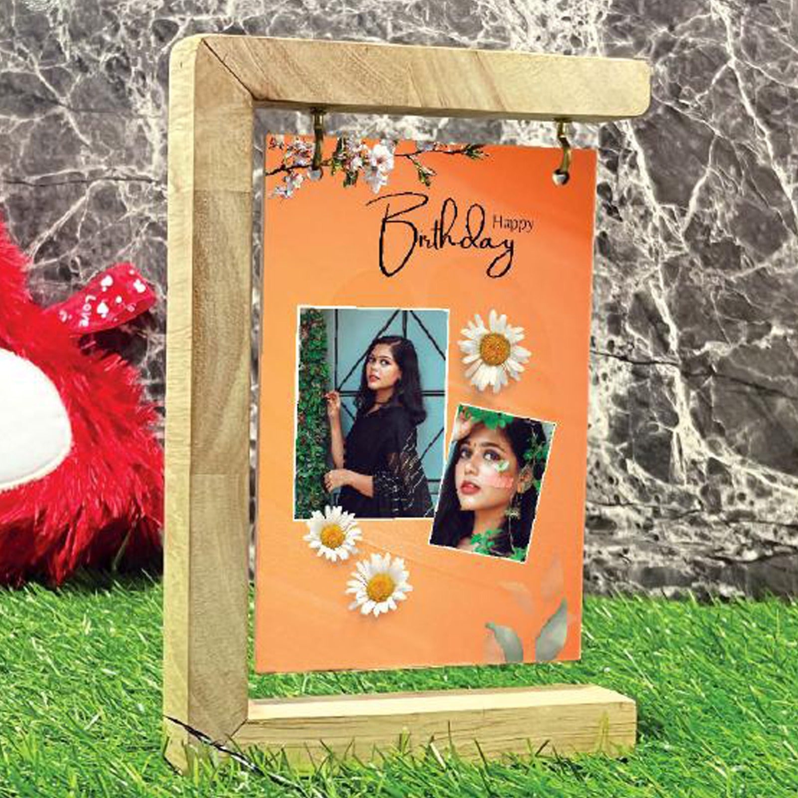 Wood With Photo Hanging 8x5 inch  [contact us on whatsapp]