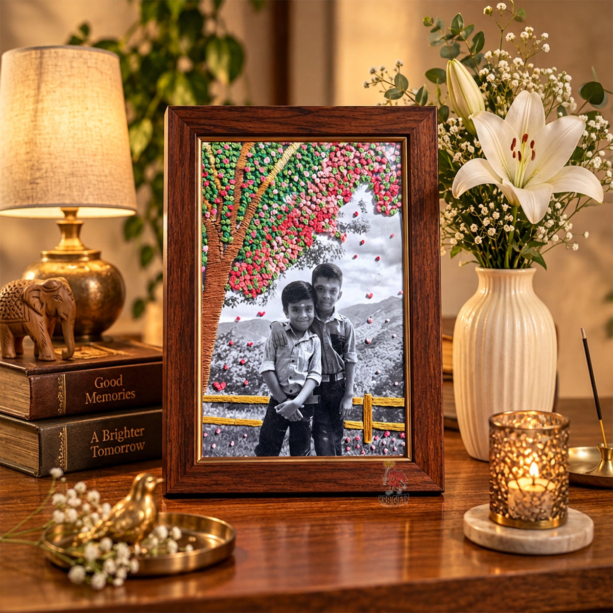 Personalized Embroidery Wedding Couple Photo Frame❤️