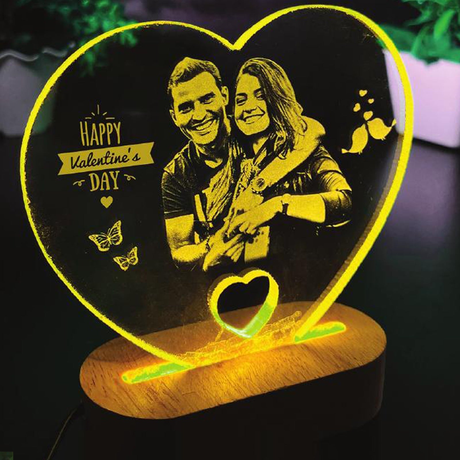 Heart Model Glass - ENGRAVING 5x6 inch [Contact us on whatsapp]