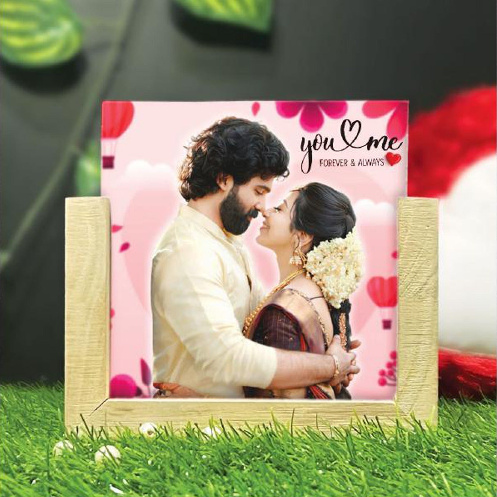 Unique Wooden Photo Table Top 6x6 inch [contact us on whatsapp]