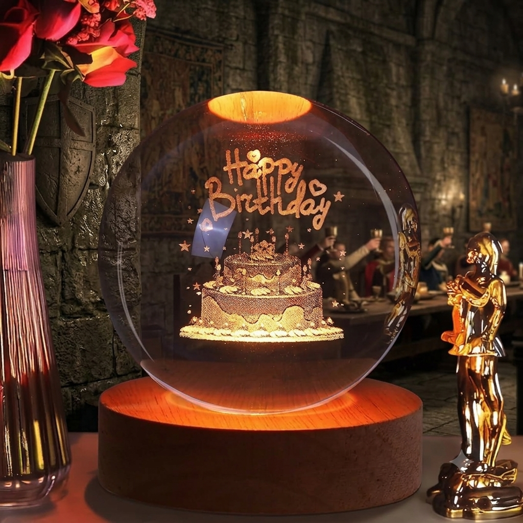 Crystal Ball Lamp [Happy Birthday]