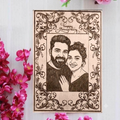 Wooden Engraved Photo Frames [happy anniversary]
