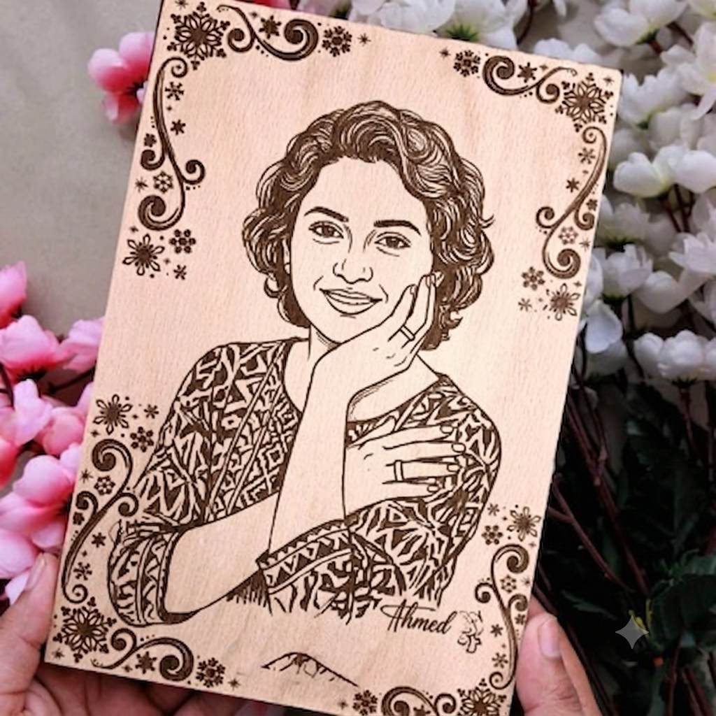 Wooden Engraved Photo Frames Gift