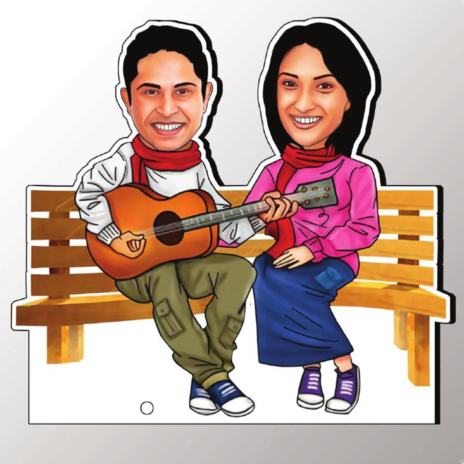 Couplen Caricature Cutout-Mdf 2d miniatures [Order USING Whatsapp]